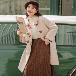 Contrast Trim Duffle Coat / Long Coat