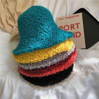 Faux Shealing Bucket Hat
