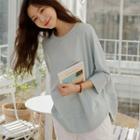 Raglan Round-hem Oversized T-shirt