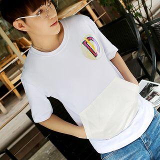 Pvc Panel Short-sleeve T-shirt