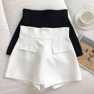 High Waist Mini Fitted Skort