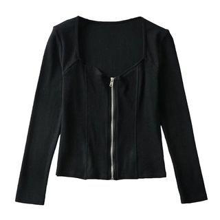 Square Neck Zip T-shirt