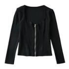 Square Neck Zip T-shirt