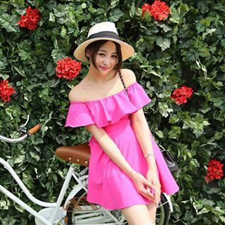 Off-shoulder Ruffle Dress