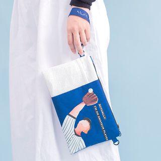 Printed Crossbody Bag Blue & White - One Size