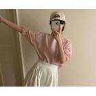 [dearest] Dolman-sleeve Band-cuff Blouse (pink) One Size