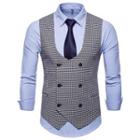 Houndstooth Double-breasted Vest