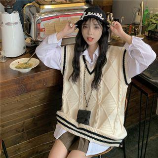 Sweater Vest Vest - Off-white - One Size
