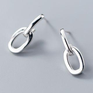925 Sterling Silver Chain Earring As Shown In Figure - One Size