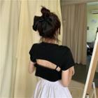 Mock Two-piece Short-sleeve T-shirt / A-line Dress