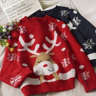 Cartoon-print Loose-fit Sweater