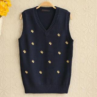Embroidered Knit Vest