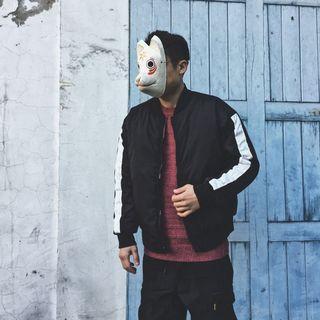 Reversible Zip-up Baseball Jacket