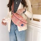 Two-tone Furry Sling Bag