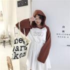 Long Sleeve Color Block Hooded Dress