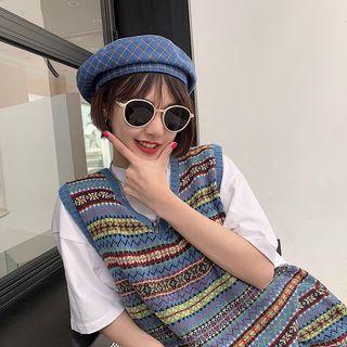 Retro Plaid Beret