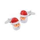 Classic Fashion Santa Cufflinks Silver - One Size