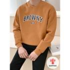 Browny Appliqu  Fleece-lined Sweatshirt