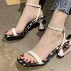 Open Toe Kitten Heel Sandals