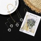 Rhinestone & Bead Heart Earring / Drop Earring / Necklace (various Designs)