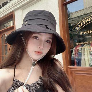 Plain Bucket Hat 55-58cm - Black - One Size