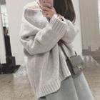 Plain Loose Fit Chunky Knit Sweater
