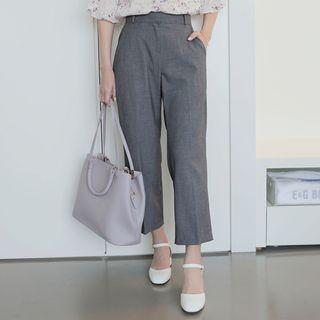 Band-waist Pocket-side Wide-leg Pants