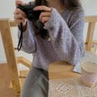 Melange Sweater Purple - One Size