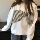 Striped Bow Sweatshirt