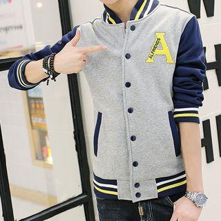 Letter Panel Baseball Jacket