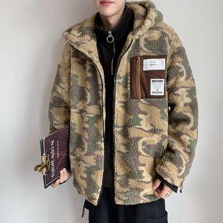 Camo Fleece Zip Hoodie