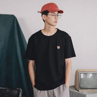 Tiger Embroidered Short Sleeve T-shirt