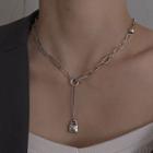 Lock Pendant Sterling Silver Necklace Xl0894 - One Size