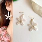 Floral Drop Earring 1 Pair - White - One Size
