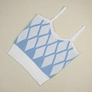 Diamond Patterned Knit Camisole Top