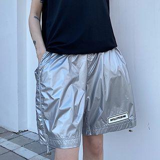 Elastic-waist Drawstring Hem Shorts