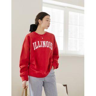 Vivid Letter-embroidered Sweatshirt