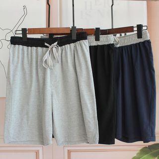 Two-tone Panel Straight Leg Lounge Shorts