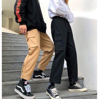 Couple Matching Plain Cargo Pants