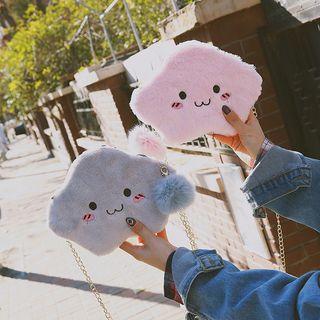 Furry Cloud Shape Chain Strap Cross Bag