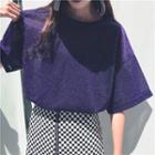 Shimmer Loose-fit Short-sleeve T-shirt
