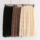 A-line Midi Crinkle Chiffon Skirt