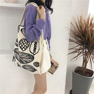 Canvas Print Shoulder Bag  - Leaf