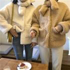 Set: Plain Fleece Jacket + Scarf