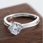 Sterling Silver Ring Ring - Zircon - One Size
