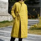 Lace Up Midi Padded Coat