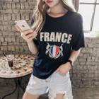 France Lettering M Lange T-shirt