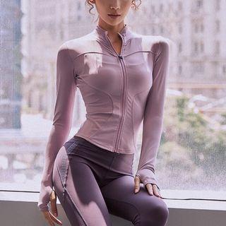 Quick Dry Cropped Sports Zip-up Jacket