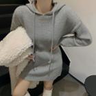 Hooded Knit Mini Bodycon Dress