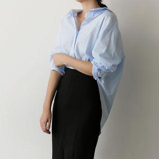 Slit-side Loose-fit Shirt